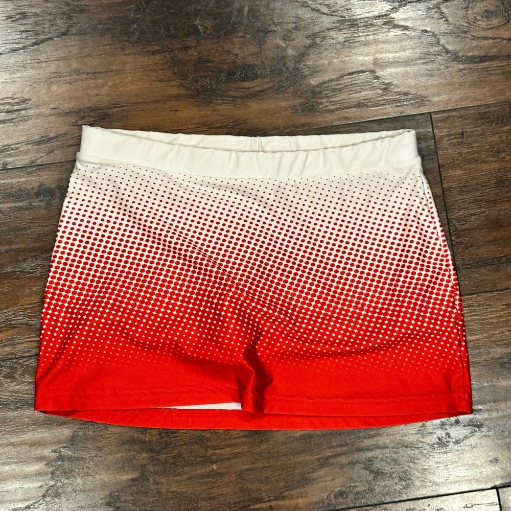 Varsity Spirit Cheerleading Tennis Lined Skort Bottom Sz S Red/White
